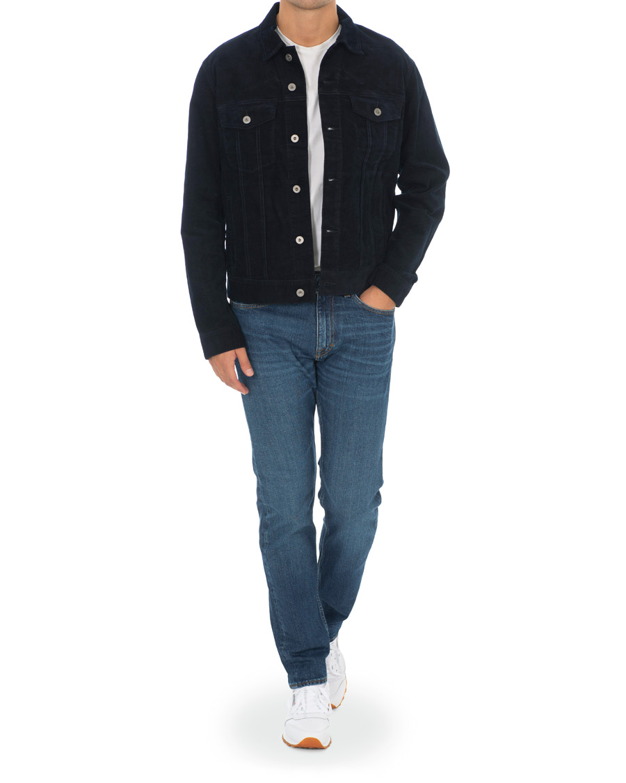 Herre | Jakker | J.Crew | Stretch Corduroy Trucker Jacket Navy