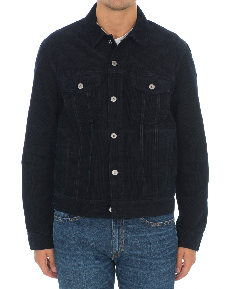 Herre | Jakker | J.Crew | Stretch Corduroy Trucker Jacket Navy