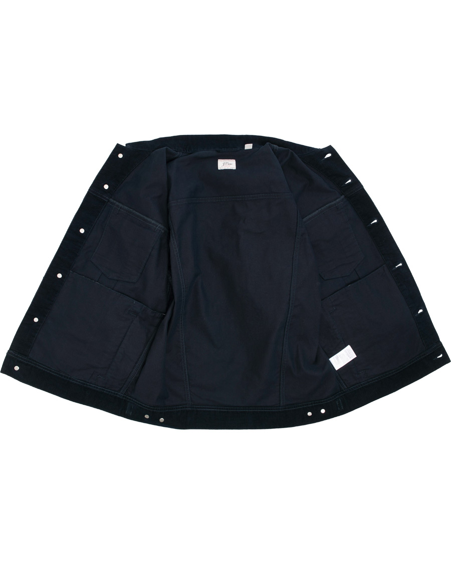 Herre | Jakker | J.Crew | Stretch Corduroy Trucker Jacket Navy