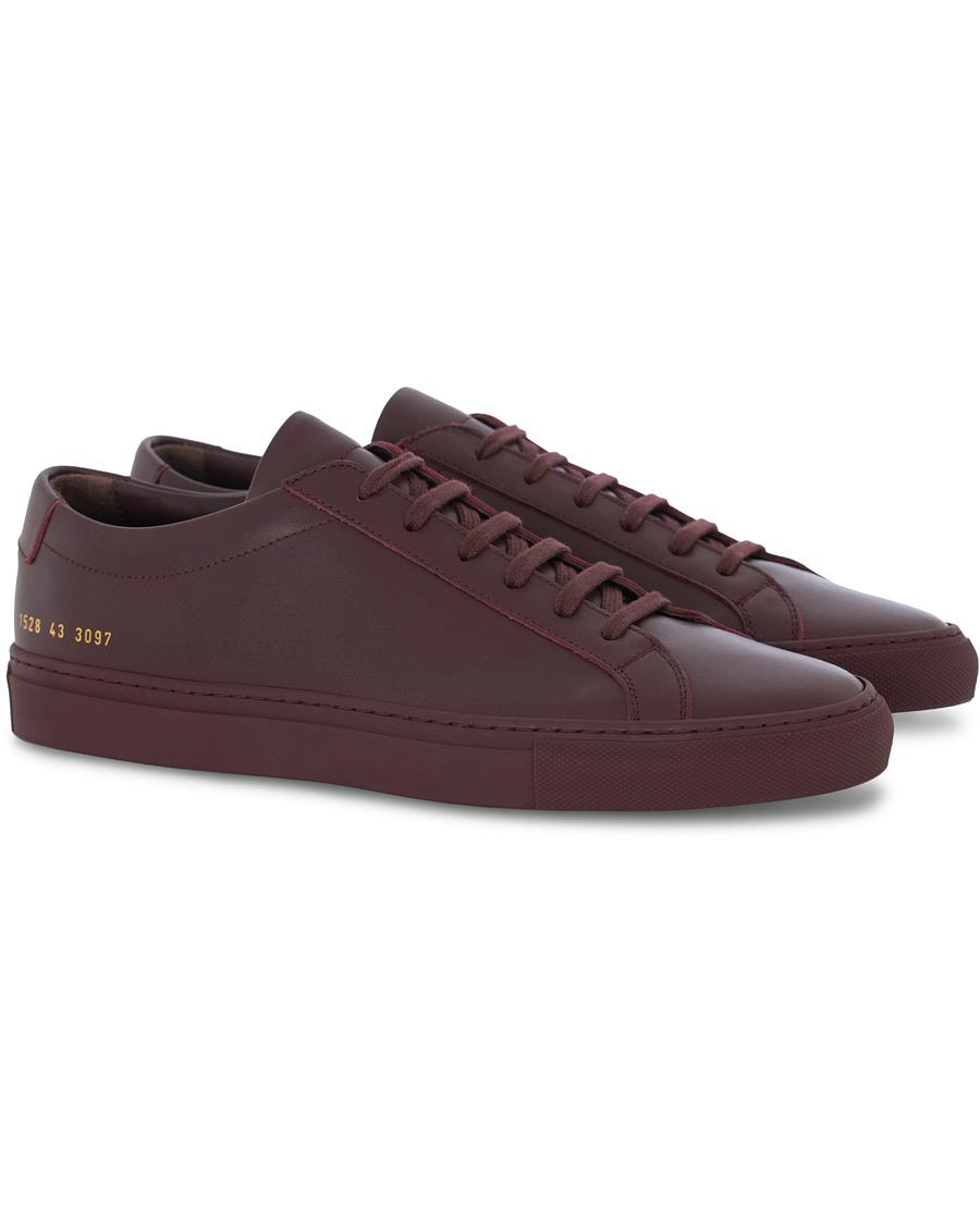 Herre | Common Projects Original Achilles Leather Sneaker Wine Red | Common Projects | Original Achilles Leather Sneaker Wine Red