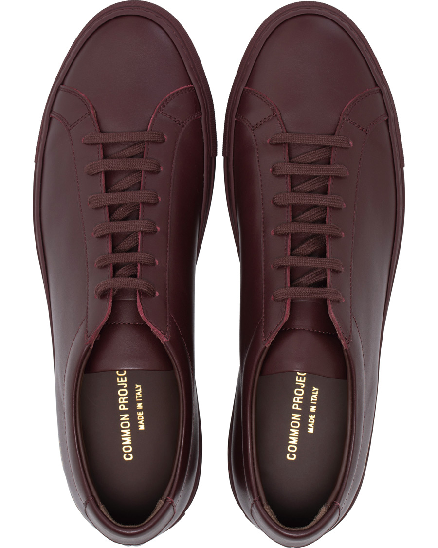 Herre | Common Projects Original Achilles Leather Sneaker Wine Red | Common Projects | Original Achilles Leather Sneaker Wine Red