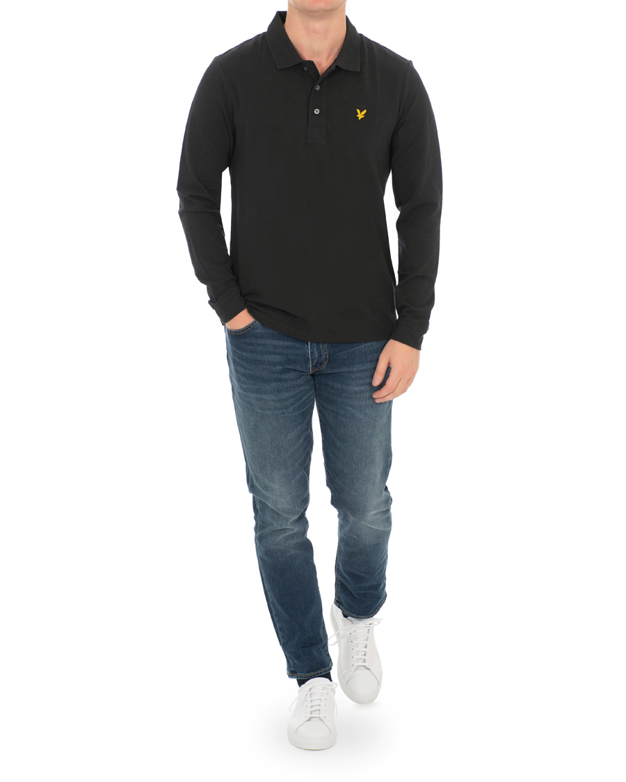 Herre | Gensere | Lyle & Scott | Long Sleeve Plain Polo True Black
