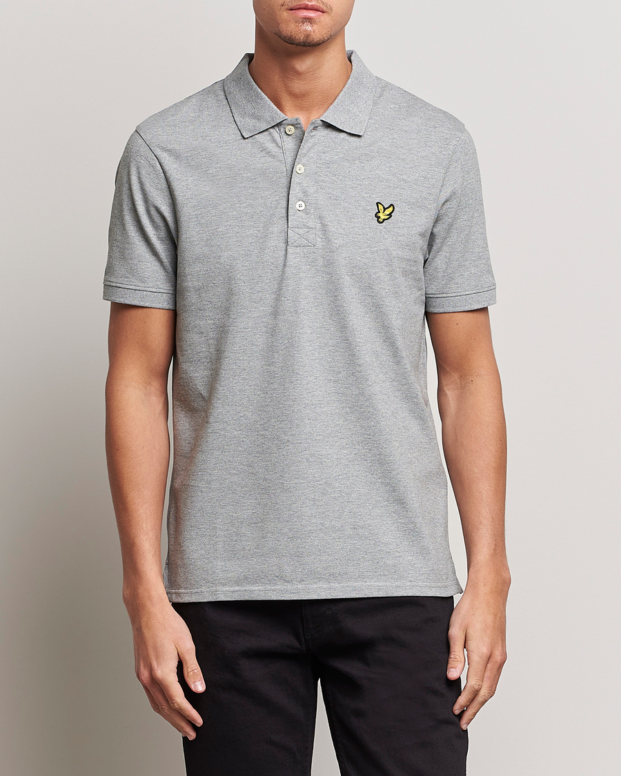 Herre | Tøj | Lyle & Scott | Plain Polo Shirt Mid Grey Marl