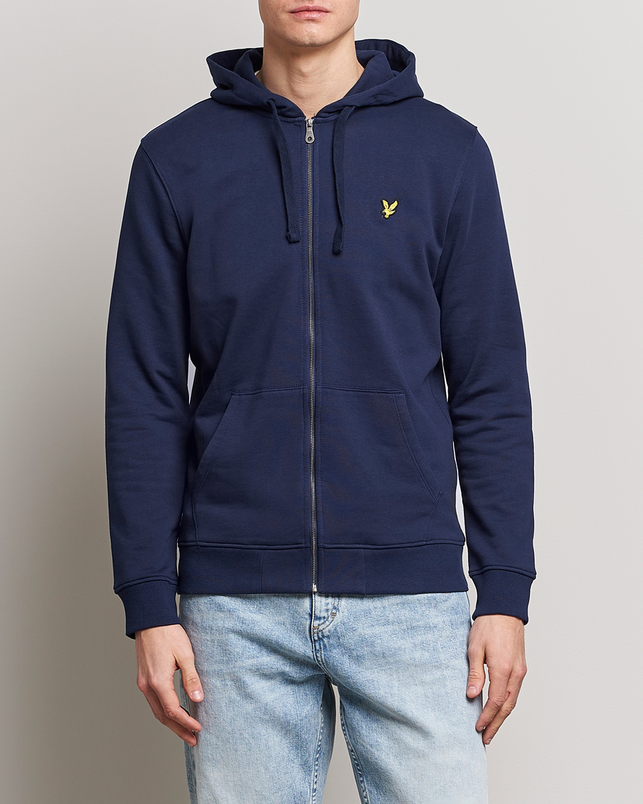 Herre | Hettegensere | Lyle & Scott | Zip Through Hoodie Sweatshirt Navy