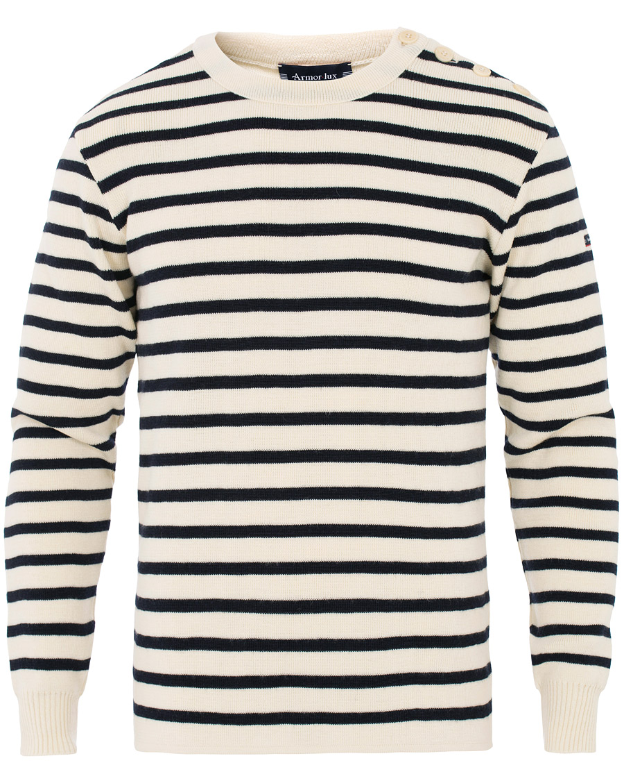 Herre |  | Armor-lux | Fouesnant Classic Sweater Nature/Navy