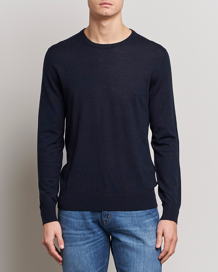 Herre | | Tiger of Sweden | Nichols Crew Neck Pullover Navy