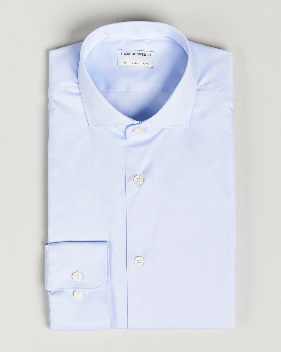 Herre | Skjorter | Tiger of Sweden | Farell 5 Stretch Shirt Light Blue
