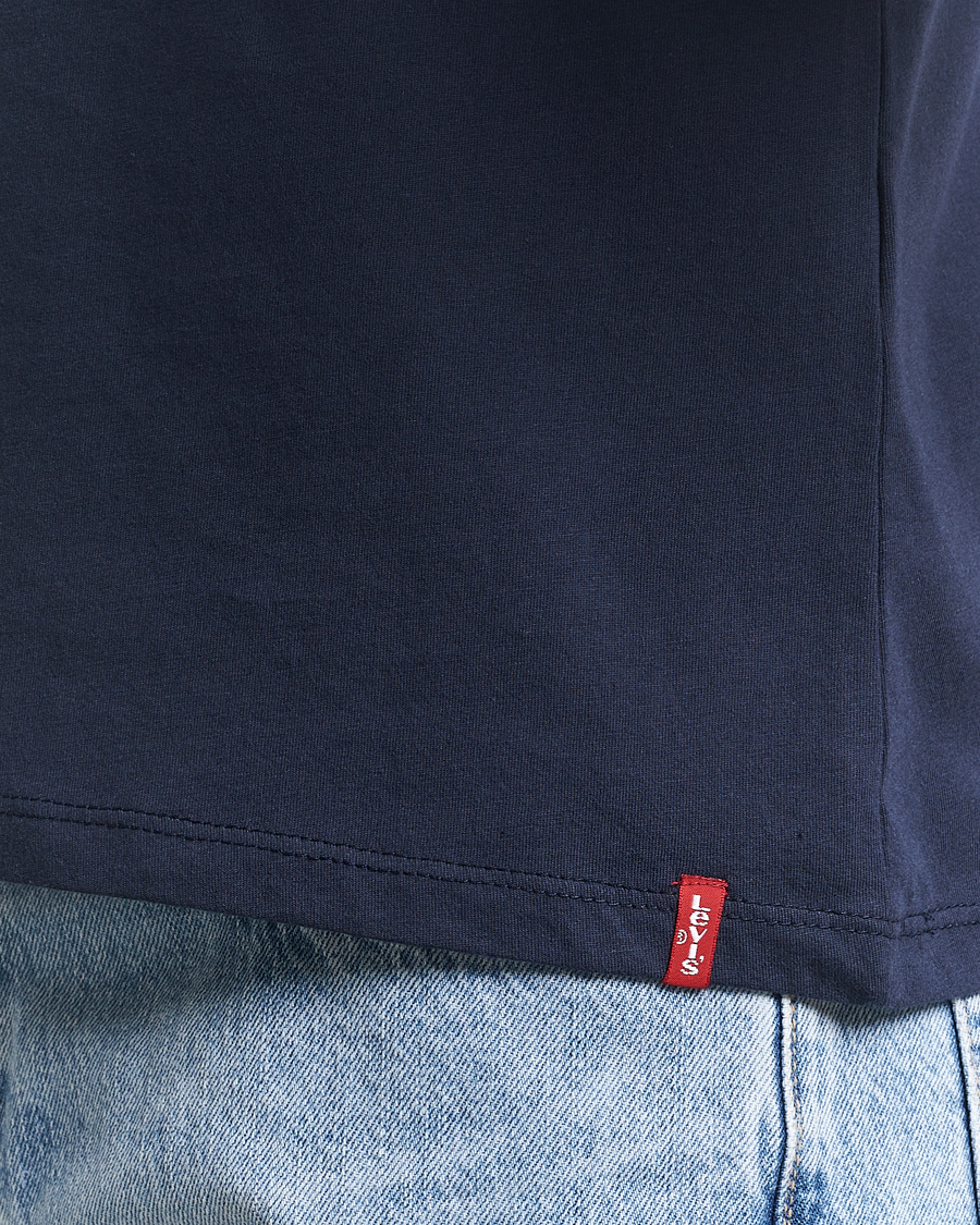 Herre | T-Shirts | Levi's | 2-Pack Crew Neck T-Shirt Navy/White