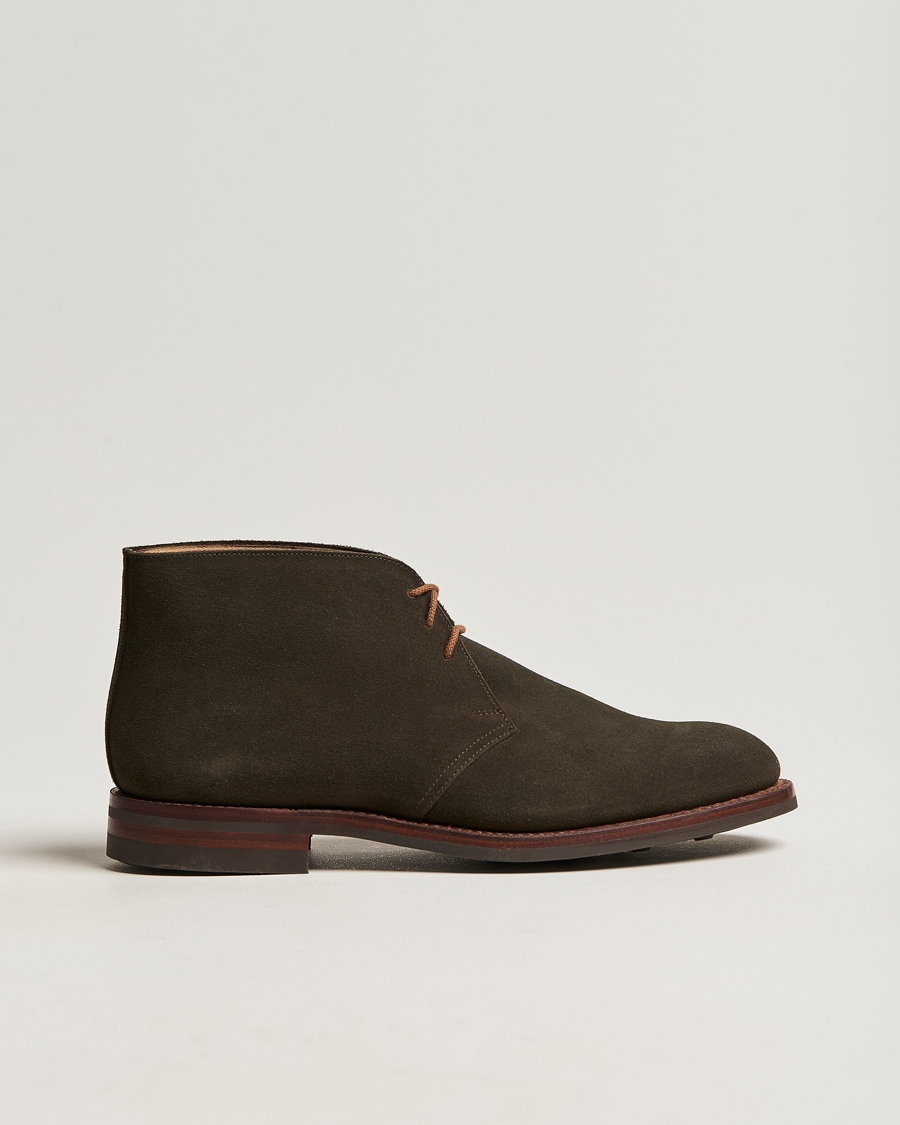 Herre | Crockett & Jones Chiltern Dainite Chukka Boot Green Suede | Crockett & Jones | Chiltern Dainite Chukka Boot Green Suede