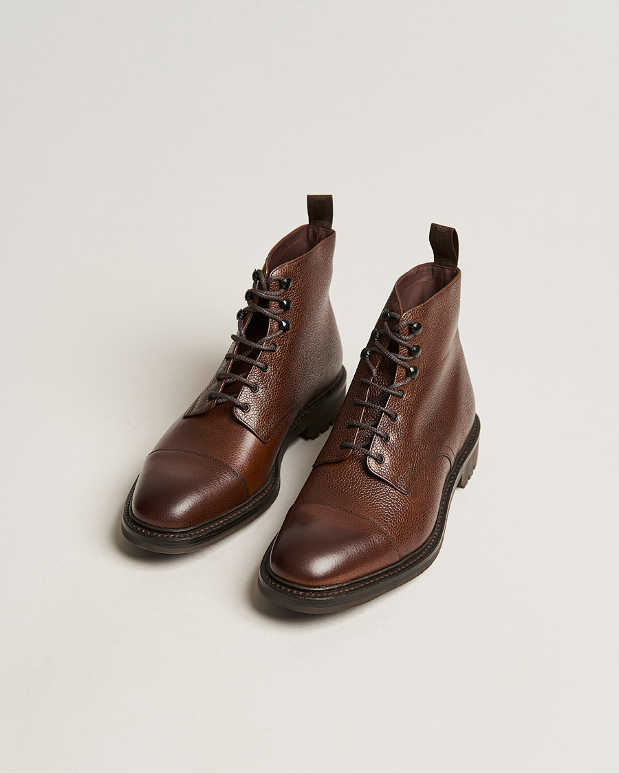 Herre | Håndlagde sko | Loake 1880 | Sedbergh Derby Boot Brown Grain Calf