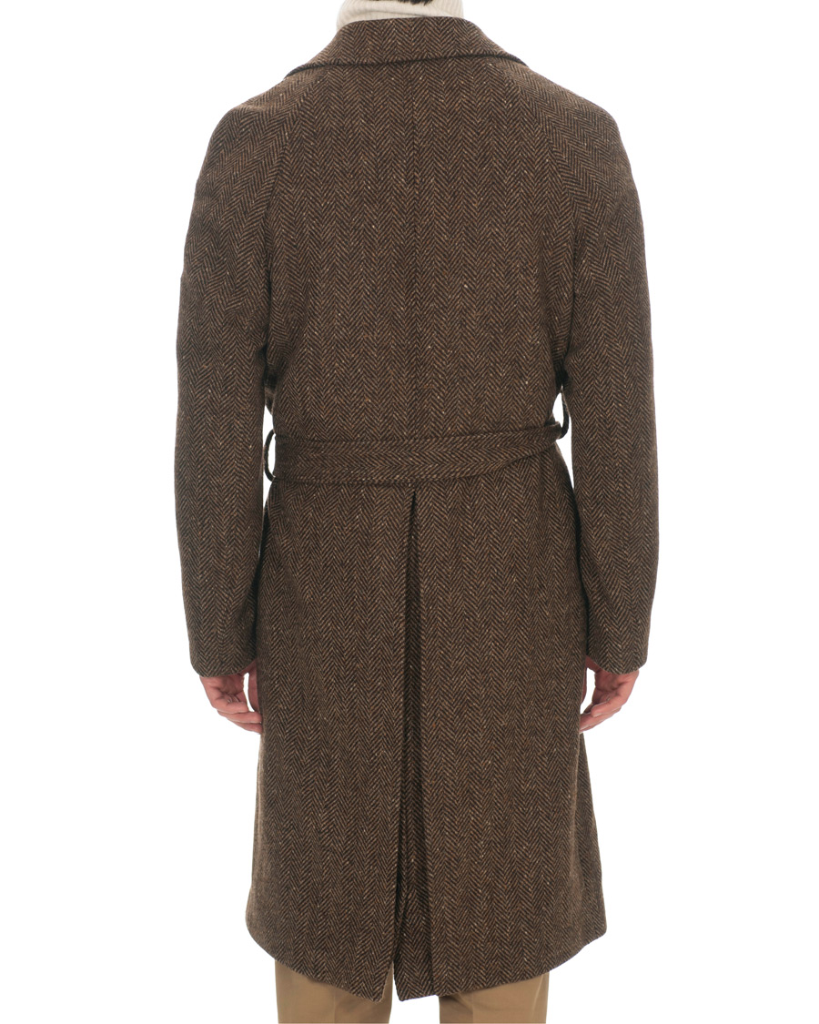 Herre | Jakker | Berg&Berg | Nisse Herringbone Raglan Coat Brown