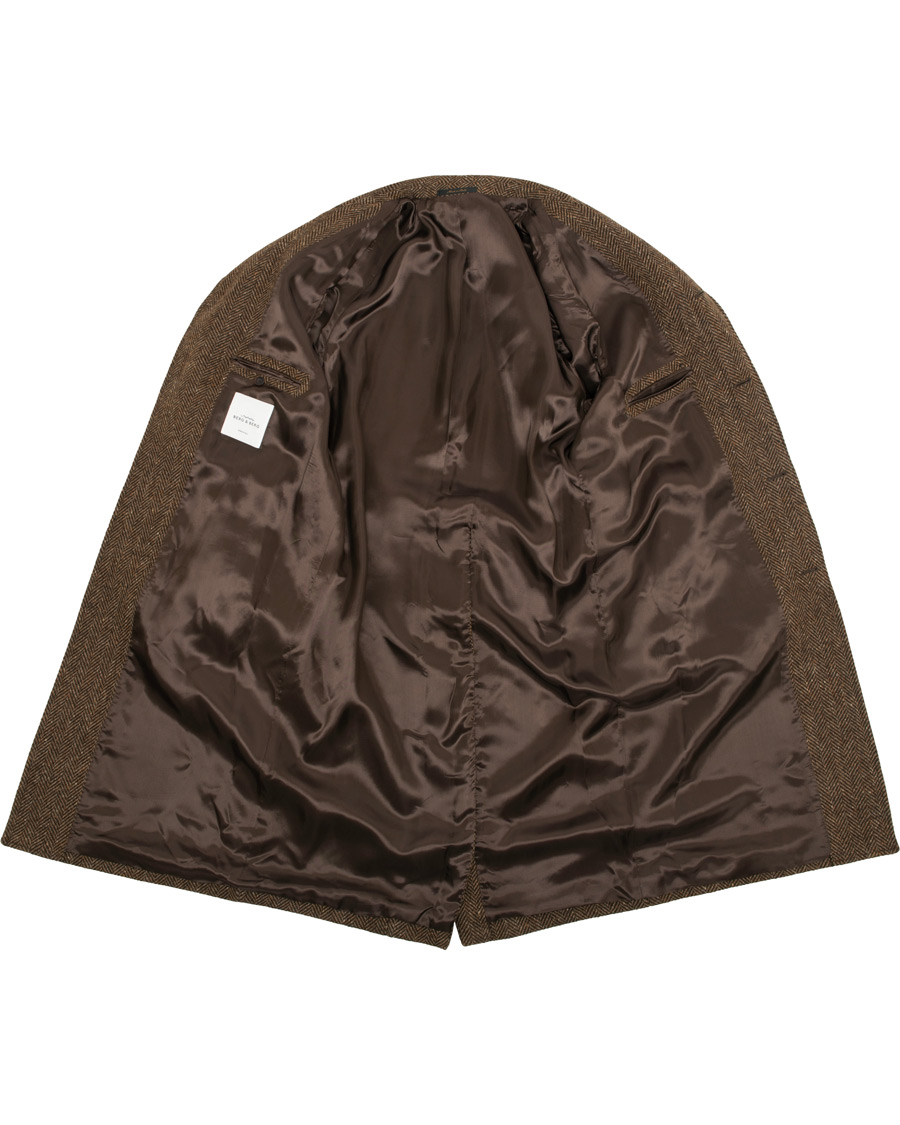 Herre | Jakker | Berg&Berg | Nisse Herringbone Raglan Coat Brown