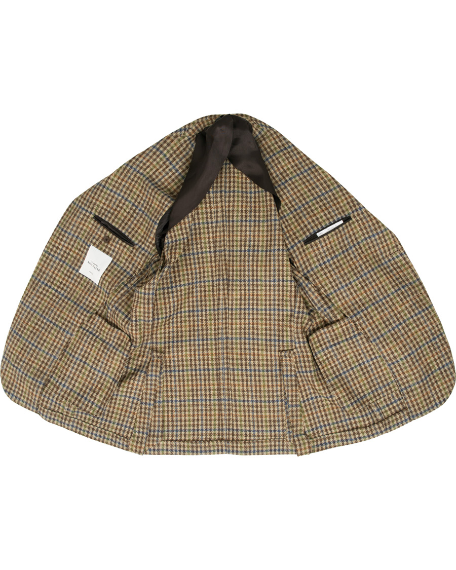 Herre | Dressjakker | Berg&Berg | Dan II Gun Club Check Wool Blazer Brown/Olive