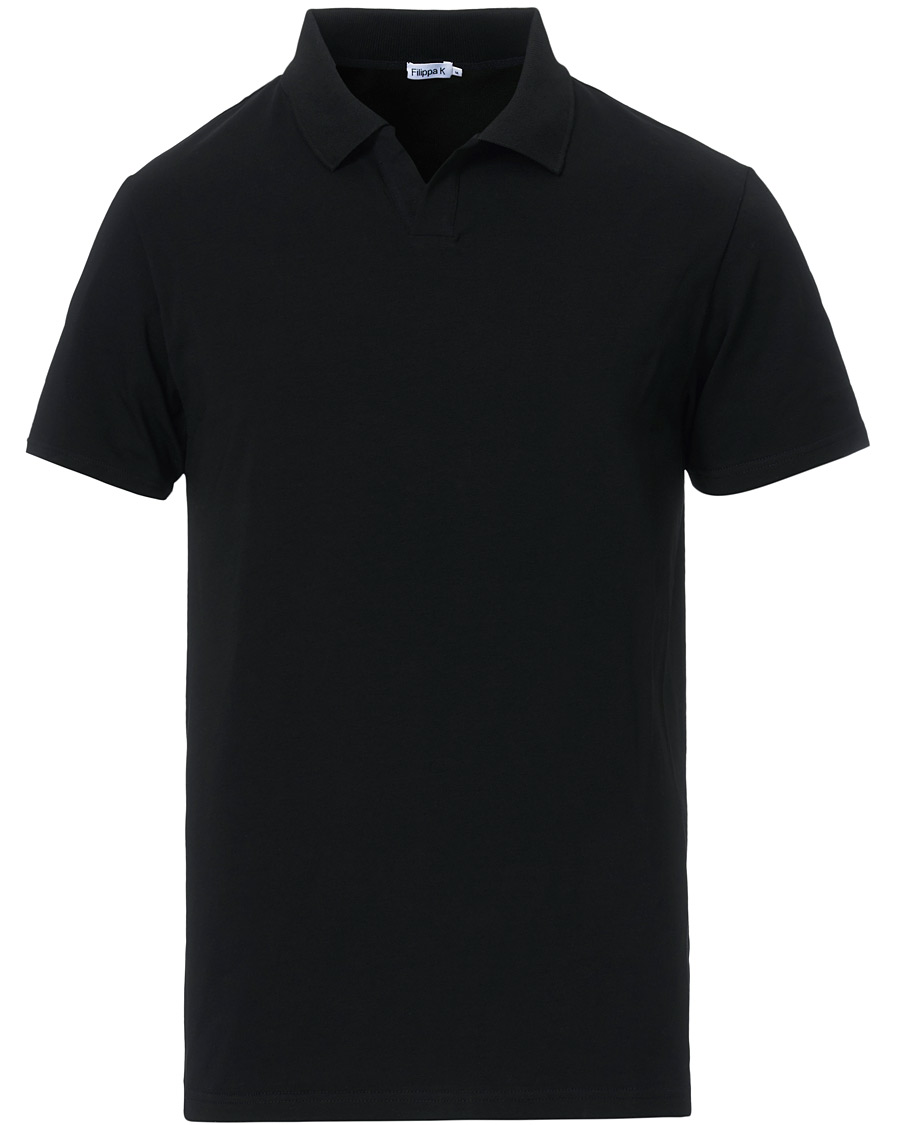 Herre |  | Filippa K | Soft Lycra Polo T-Shirt Black