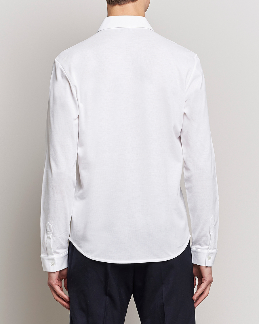 Herre | Skjorter | Sunspel | Long Sleeve Pique Shirt White