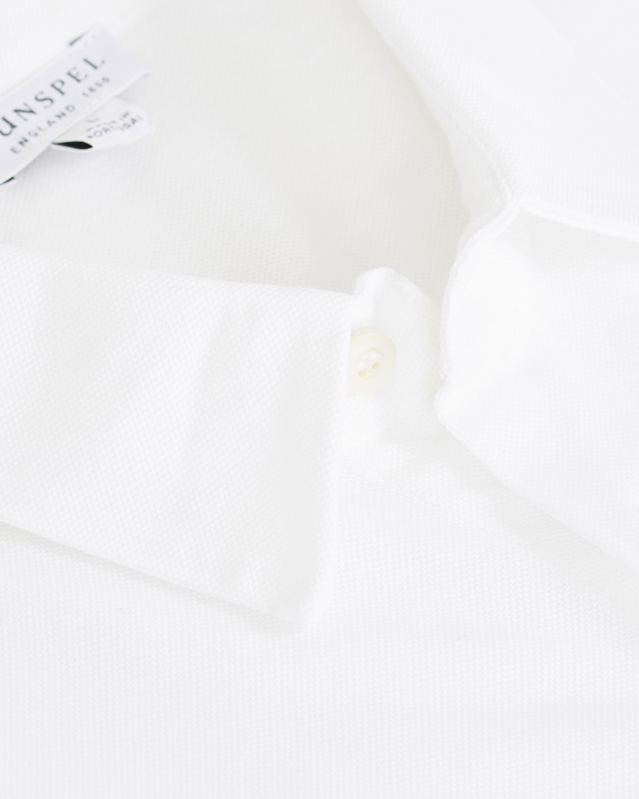 Herre | Skjorter | Sunspel | Long Sleeve Pique Shirt White