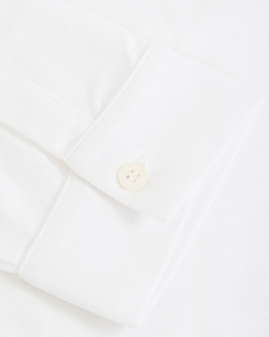 Herre | Skjorter | Sunspel | Long Sleeve Pique Shirt White