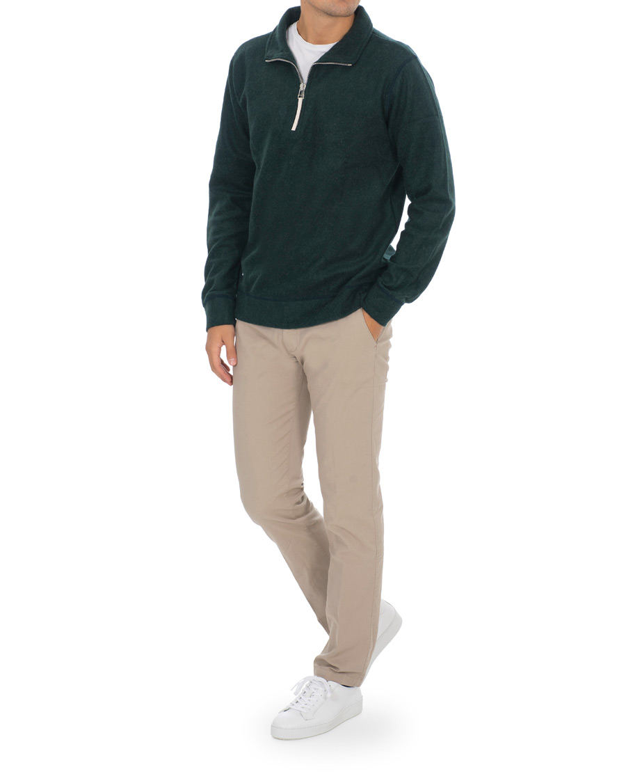 Herre | Gensere | A.P.C. | Half Zip Sweater Green