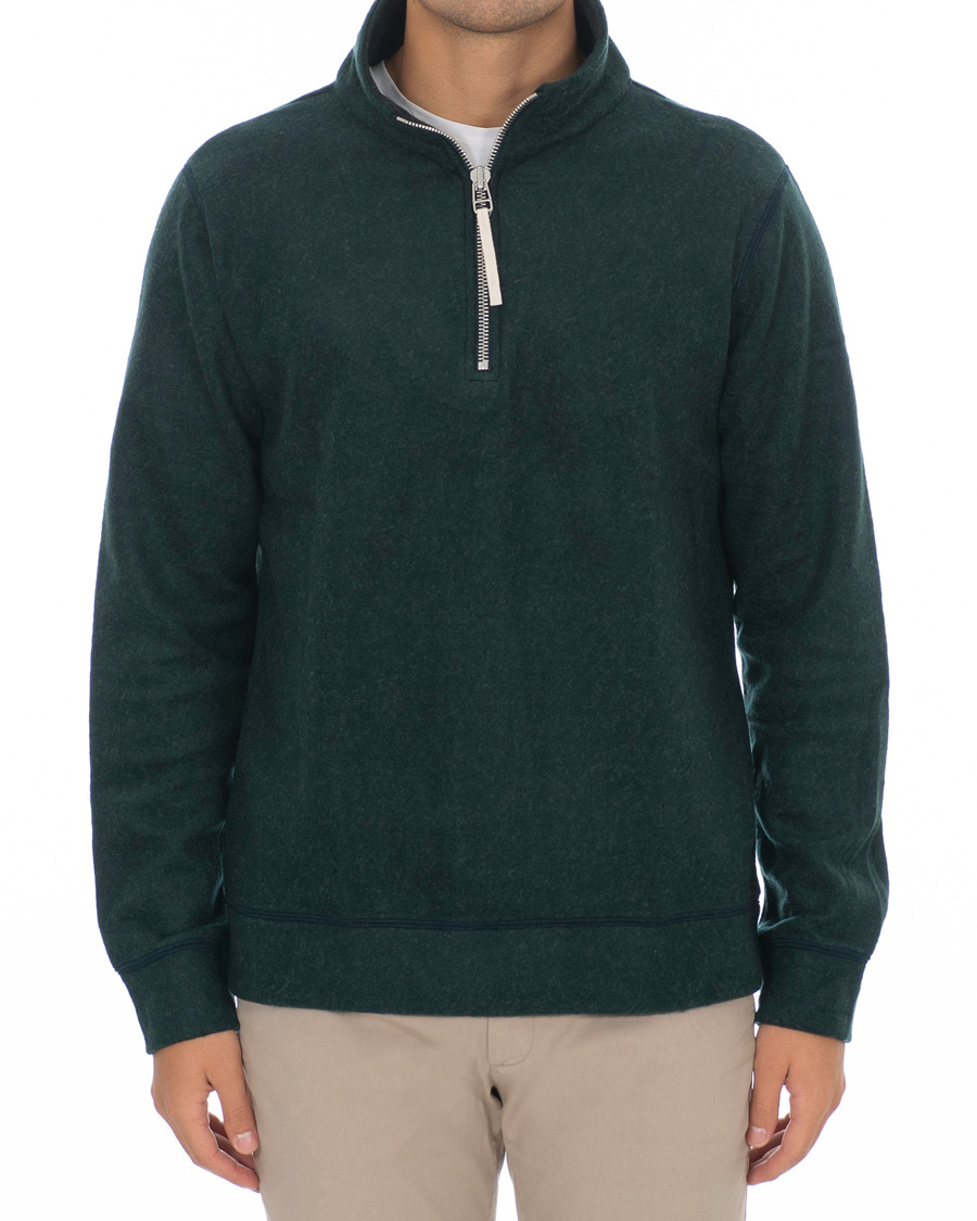 Herre | Gensere | A.P.C. | Half Zip Sweater Green