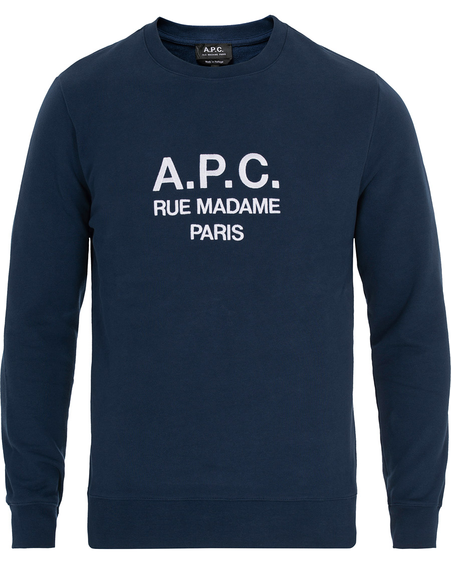 Herre | Gensere | A.P.C. | Rufus Soft Cotton Sweatshirt Marine