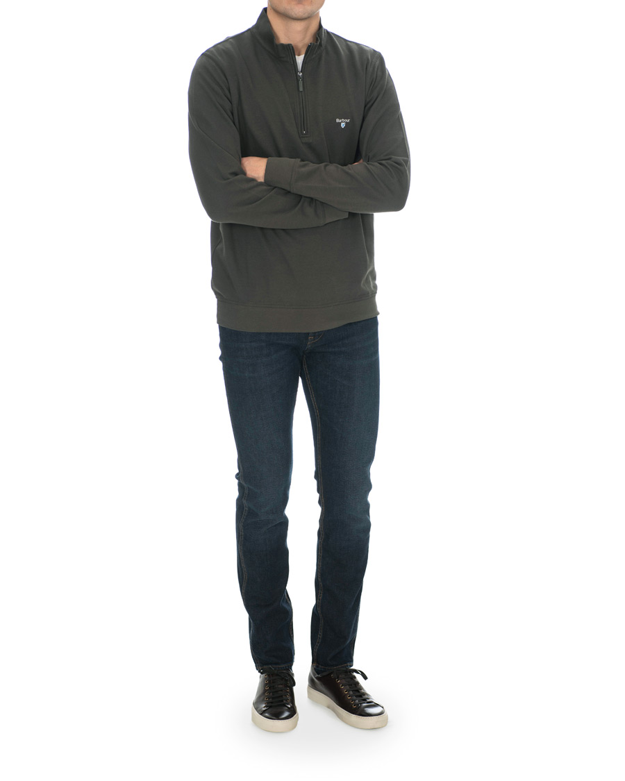 Herre | Gensere | Barbour Lifestyle | Batten Cotton/Modal Half Zip Olive