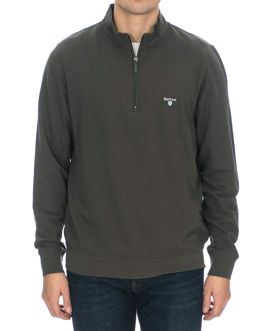 Herre | Gensere | Barbour Lifestyle | Batten Cotton/Modal Half Zip Olive