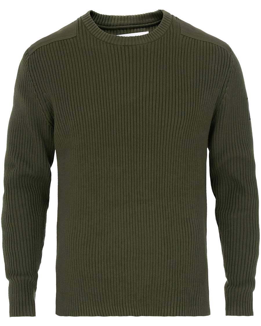 Herre | Gensere | Calvin Klein Jeans | Knitted Monogram Sleeve Badge Crew Neck Deep Depths
