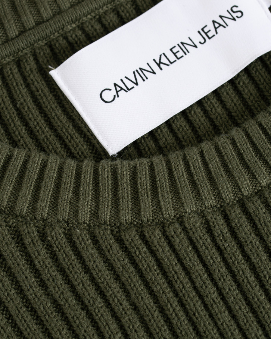 Herre | Gensere | Calvin Klein Jeans | Knitted Monogram Sleeve Badge Crew Neck Deep Depths