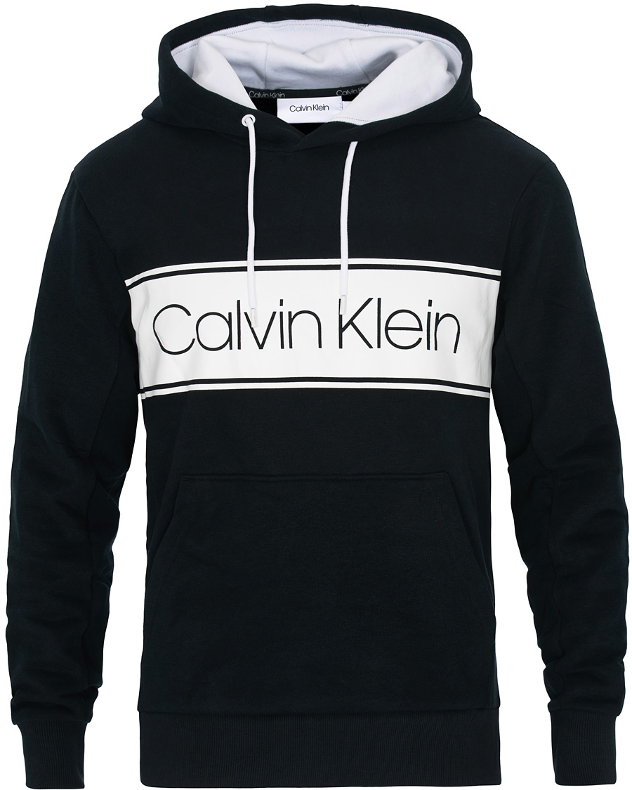 Herre | Gensere | Calvin Klein | Logo Stripe Hoodie Black