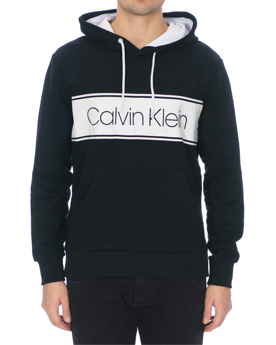 Herre | Gensere | Calvin Klein | Logo Stripe Hoodie Black