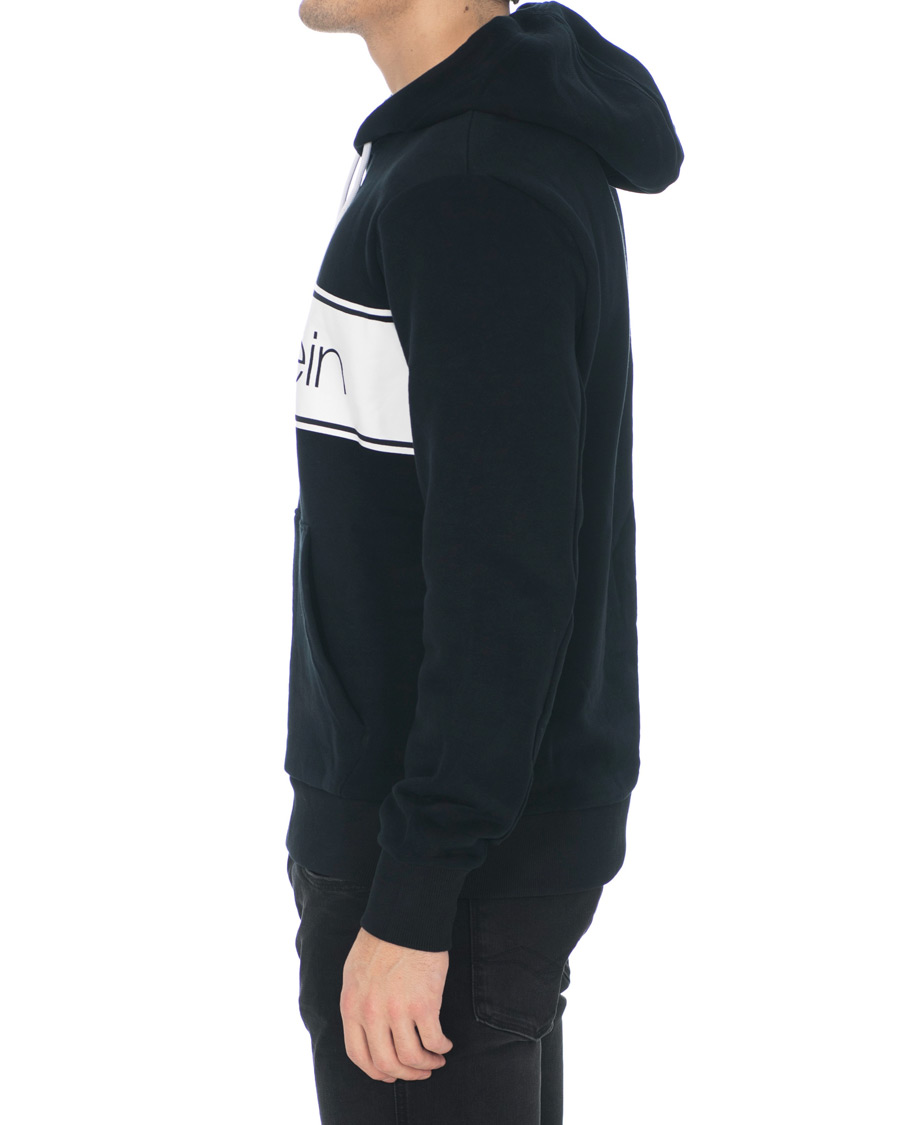 Herre | Gensere | Calvin Klein | Logo Stripe Hoodie Black