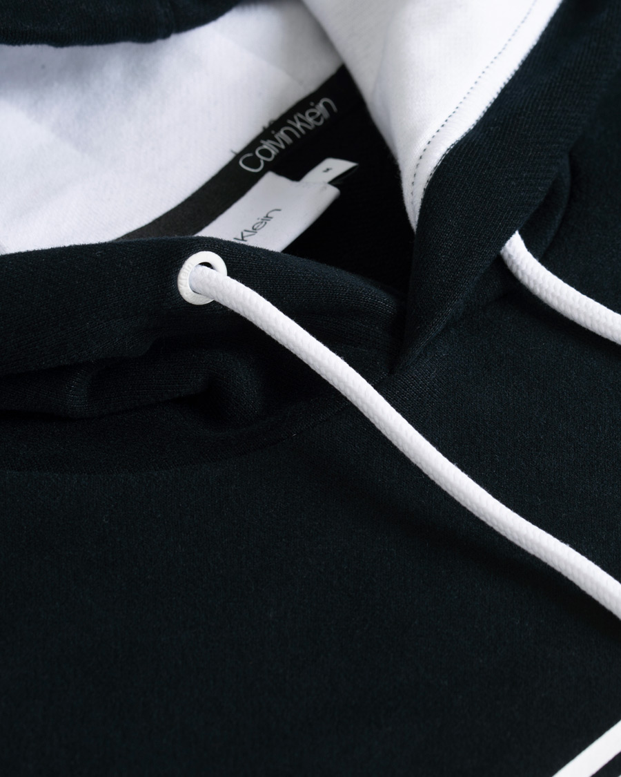 Herre | Gensere | Calvin Klein | Logo Stripe Hoodie Black