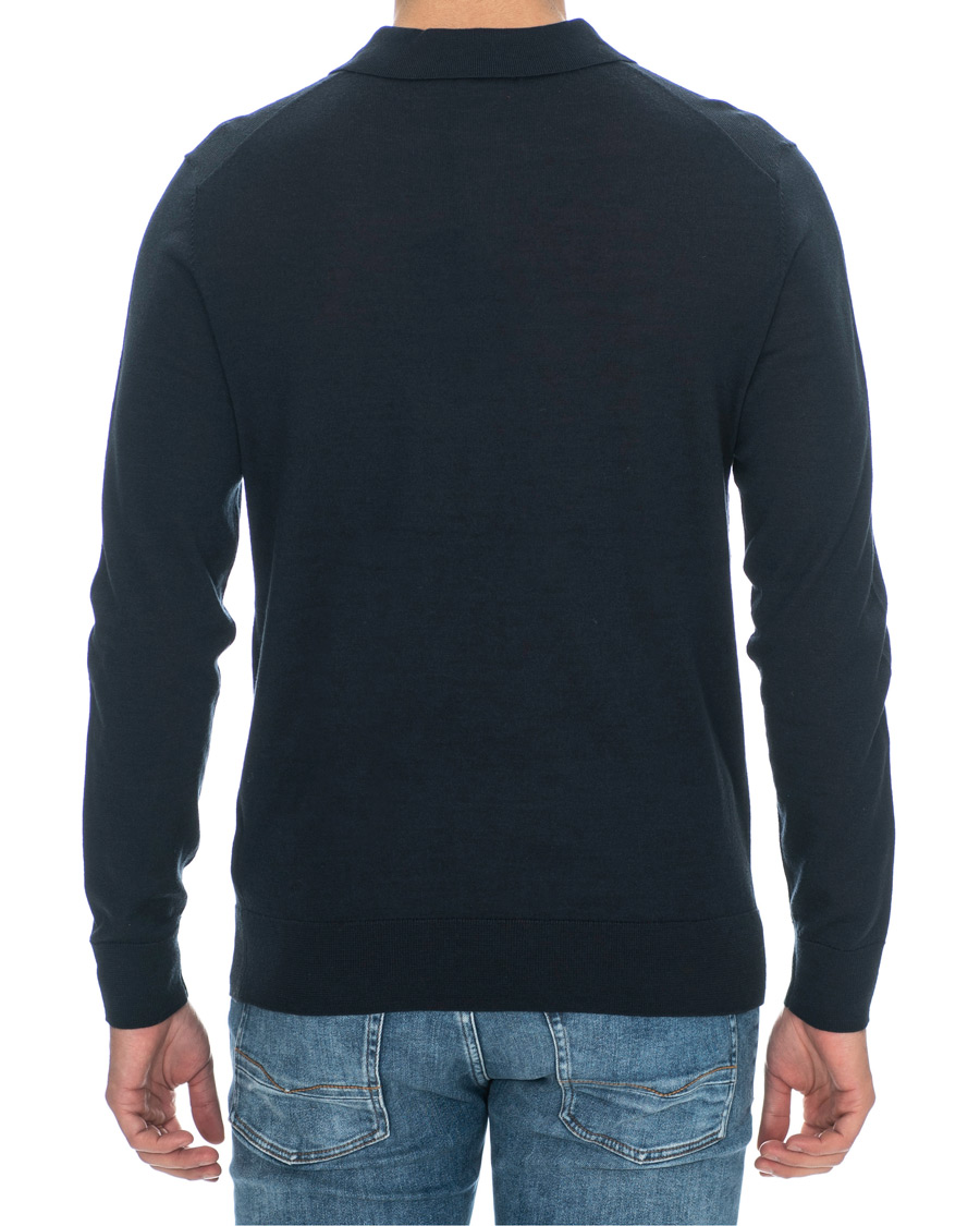 Herre | Gensere | J.Lindeberg | Luciano Wool/Silk Pullover Navy