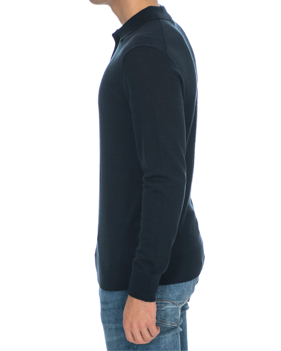 Herre | Gensere | J.Lindeberg | Luciano Wool/Silk Pullover Navy