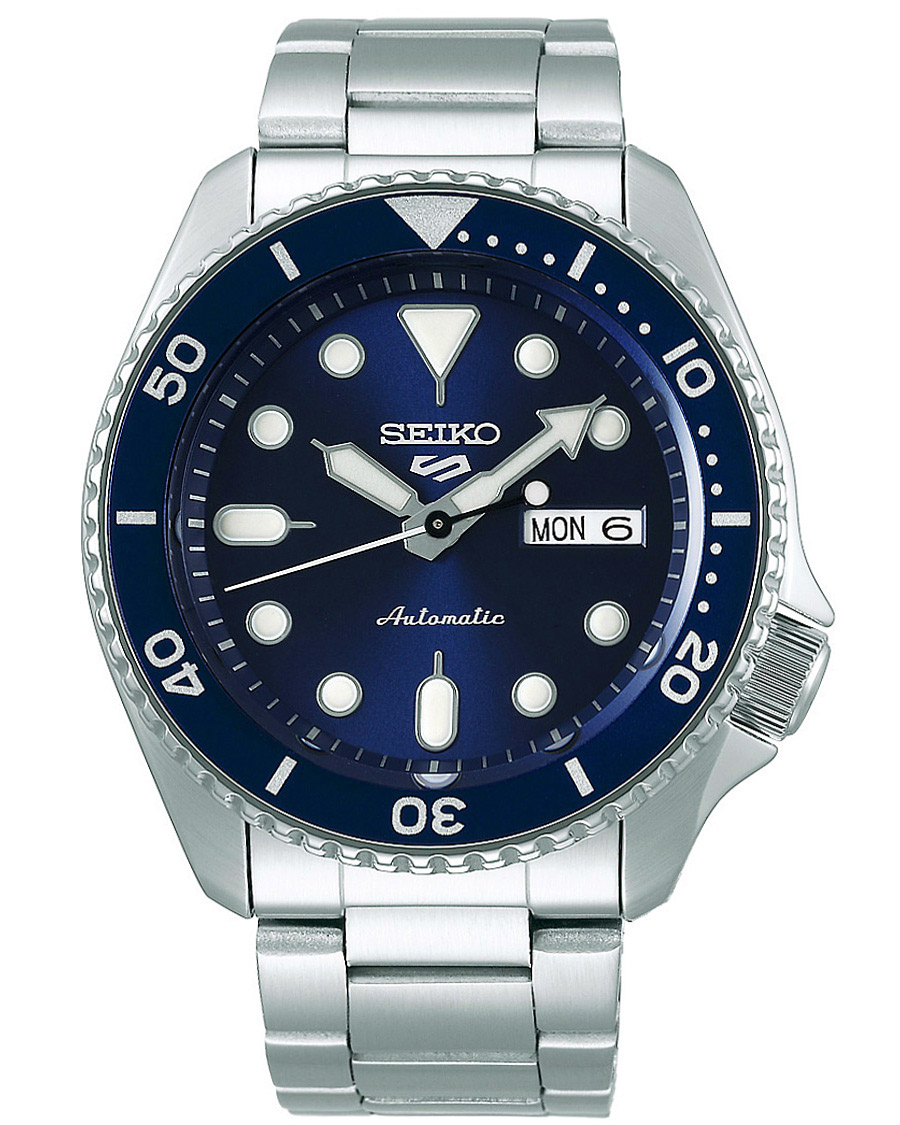 Herre | Seiko 5 Sports Mens 43mm 100m Automatic Steel/Blue Dial | Seiko | 5 Sports Mens 43mm 100m Automatic Steel/Blue Dial