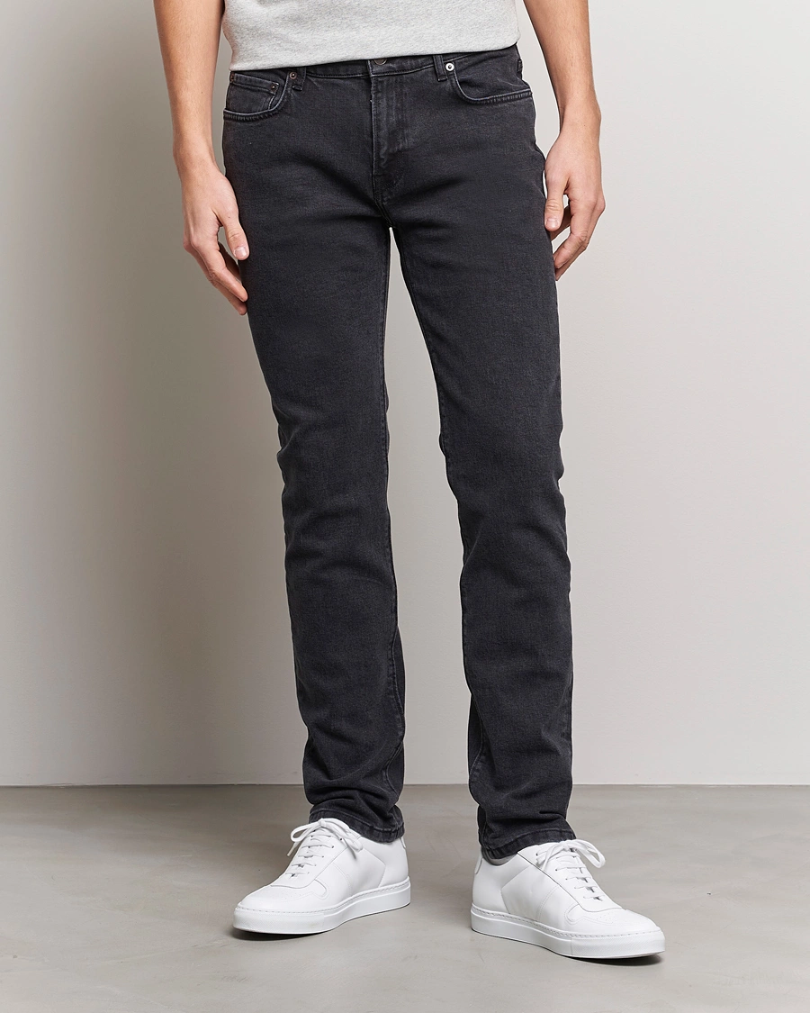 Herre | Svarte jeans | Jeanerica | SM001 Slim Jeans Used Black