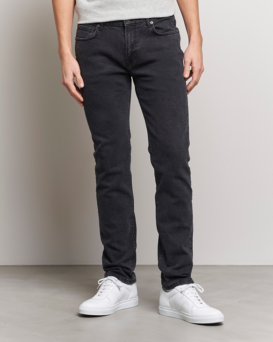 Herre | Jeans | Jeanerica | SM001 Slim Jeans Used Black W29L32