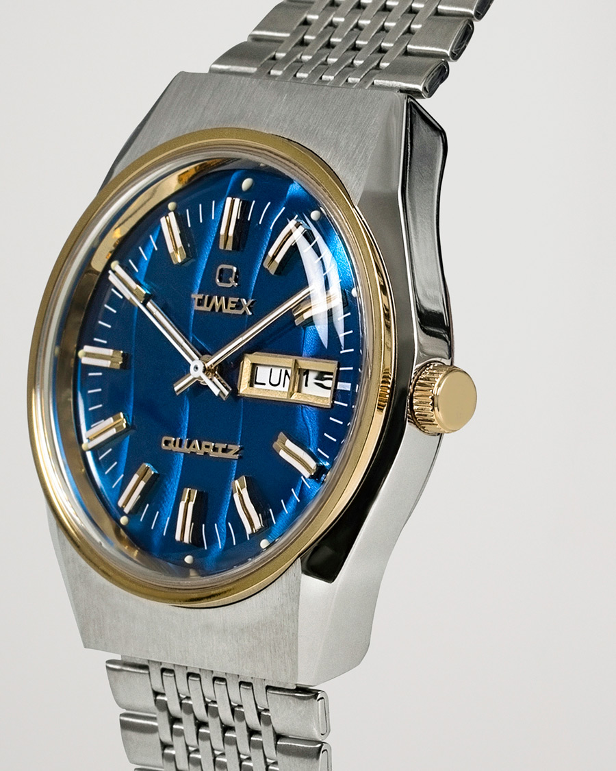 Herre | Timex Q Reissue 1978 Falcon Eye 38mm Steel/Blue Dial | Timex | Q Reissue 1978 Falcon Eye 38mm Steel/Blue Dial