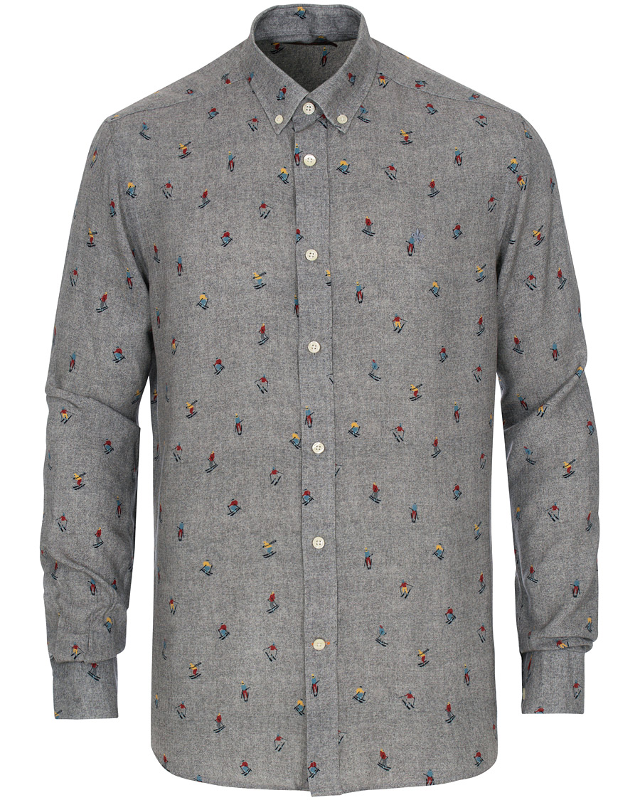 Herre | Skjorter | Morris | Jasper Button Down Tencel Ski Shirt Grey