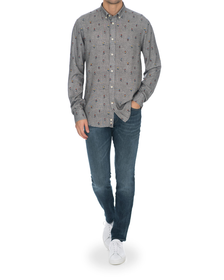 Herre | Skjorter | Morris | Jasper Button Down Tencel Ski Shirt Grey