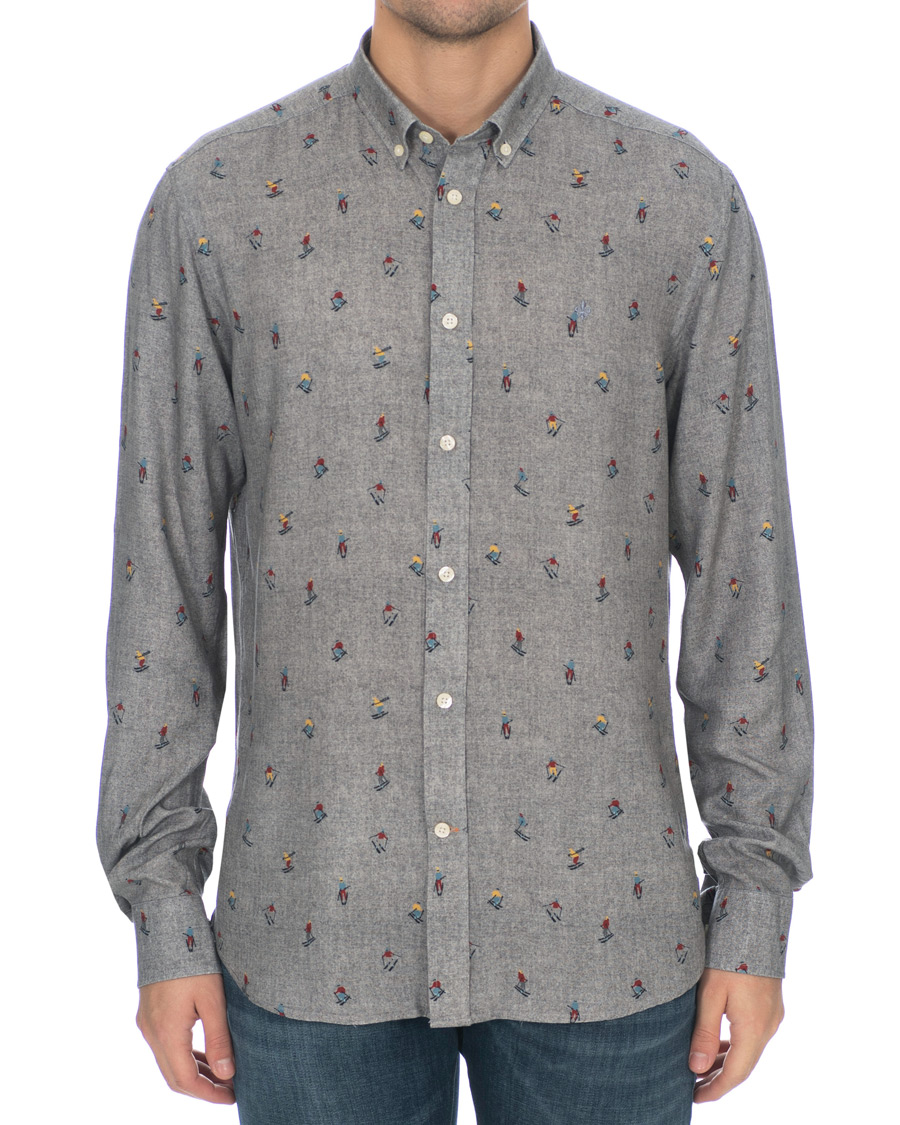Herre | Skjorter | Morris | Jasper Button Down Tencel Ski Shirt Grey