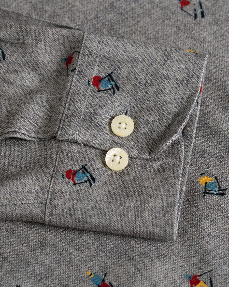 Herre | Skjorter | Morris | Jasper Button Down Tencel Ski Shirt Grey