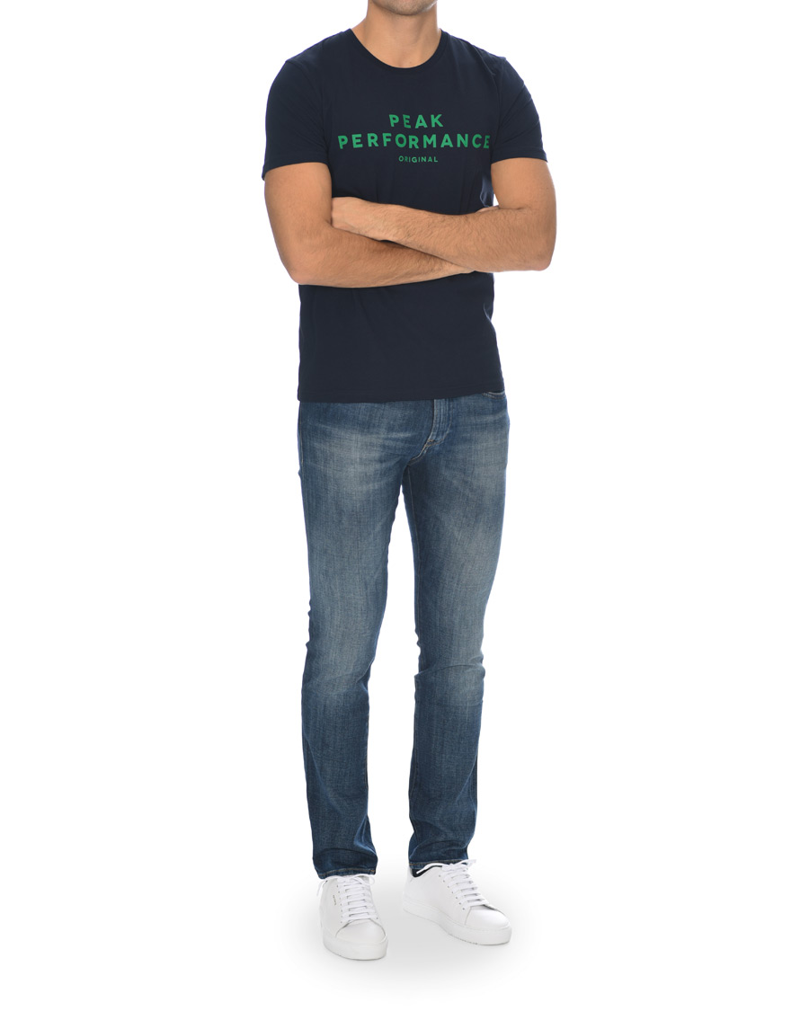 Herre | T-Shirts | Peak Performance | Original Logo Crew Neck Tee Salute Blue
