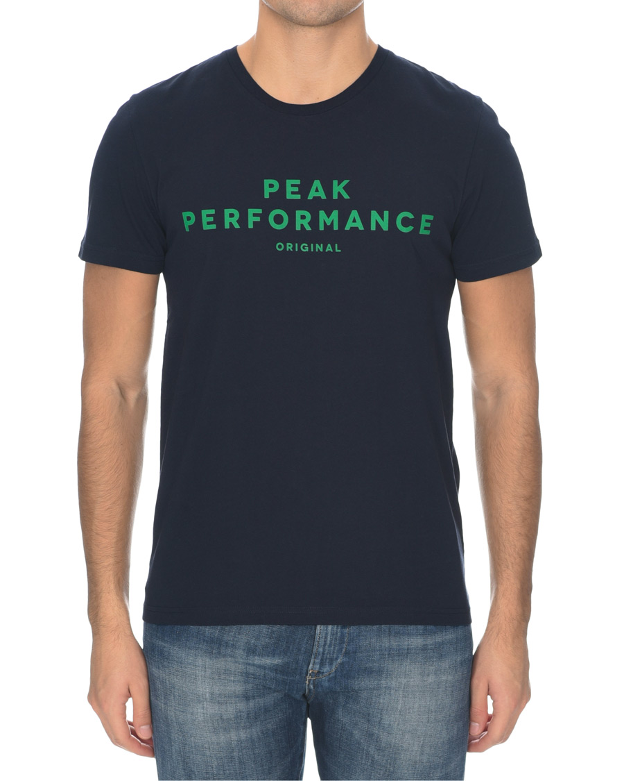 Herre | T-Shirts | Peak Performance | Original Logo Crew Neck Tee Salute Blue