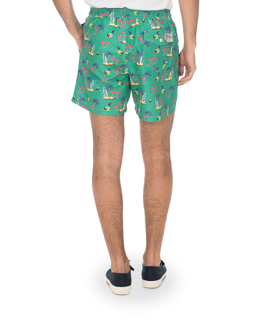 Herre | Badeshorts | Polo Ralph Lauren | Traveler Printed Flamingo Swimshorts Green
