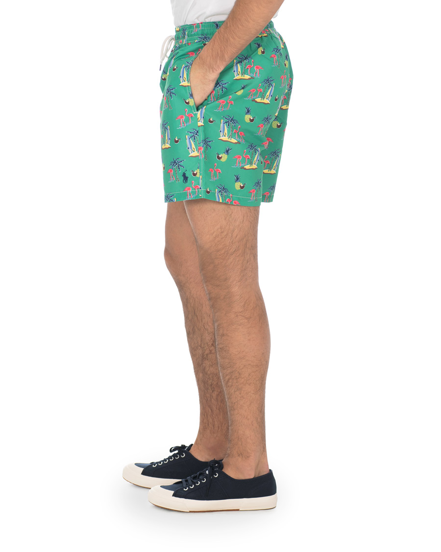 Herre | Badeshorts | Polo Ralph Lauren | Traveler Printed Flamingo Swimshorts Green