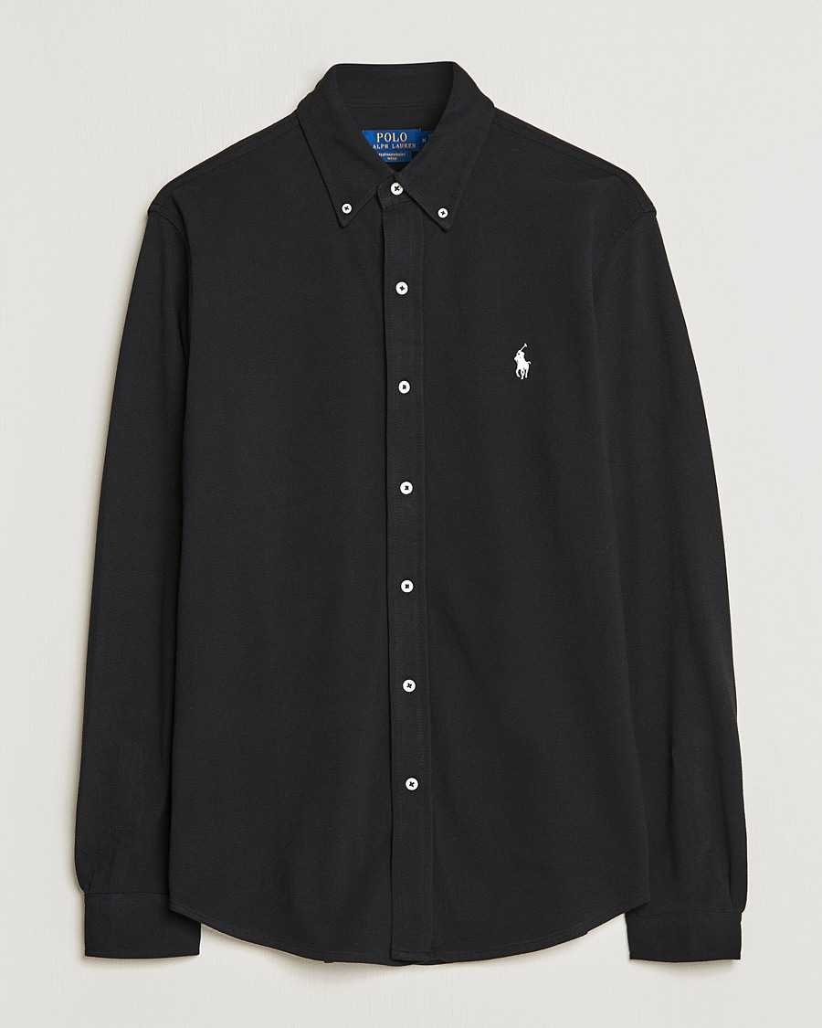 Herre | Skjorter | Polo Ralph Lauren | Featherweight Mesh Shirt Polo Black