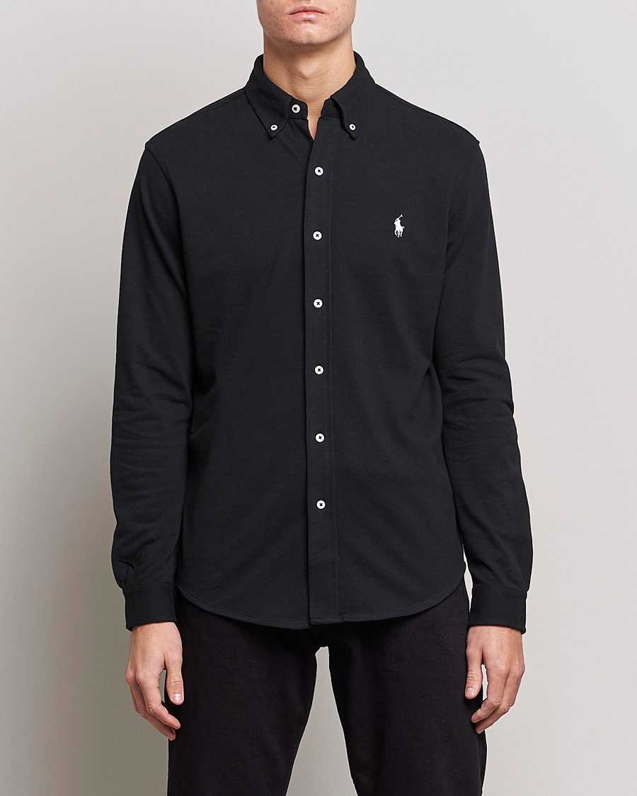 Herre | Skjorter | Polo Ralph Lauren | Featherweight Mesh Shirt Polo Black