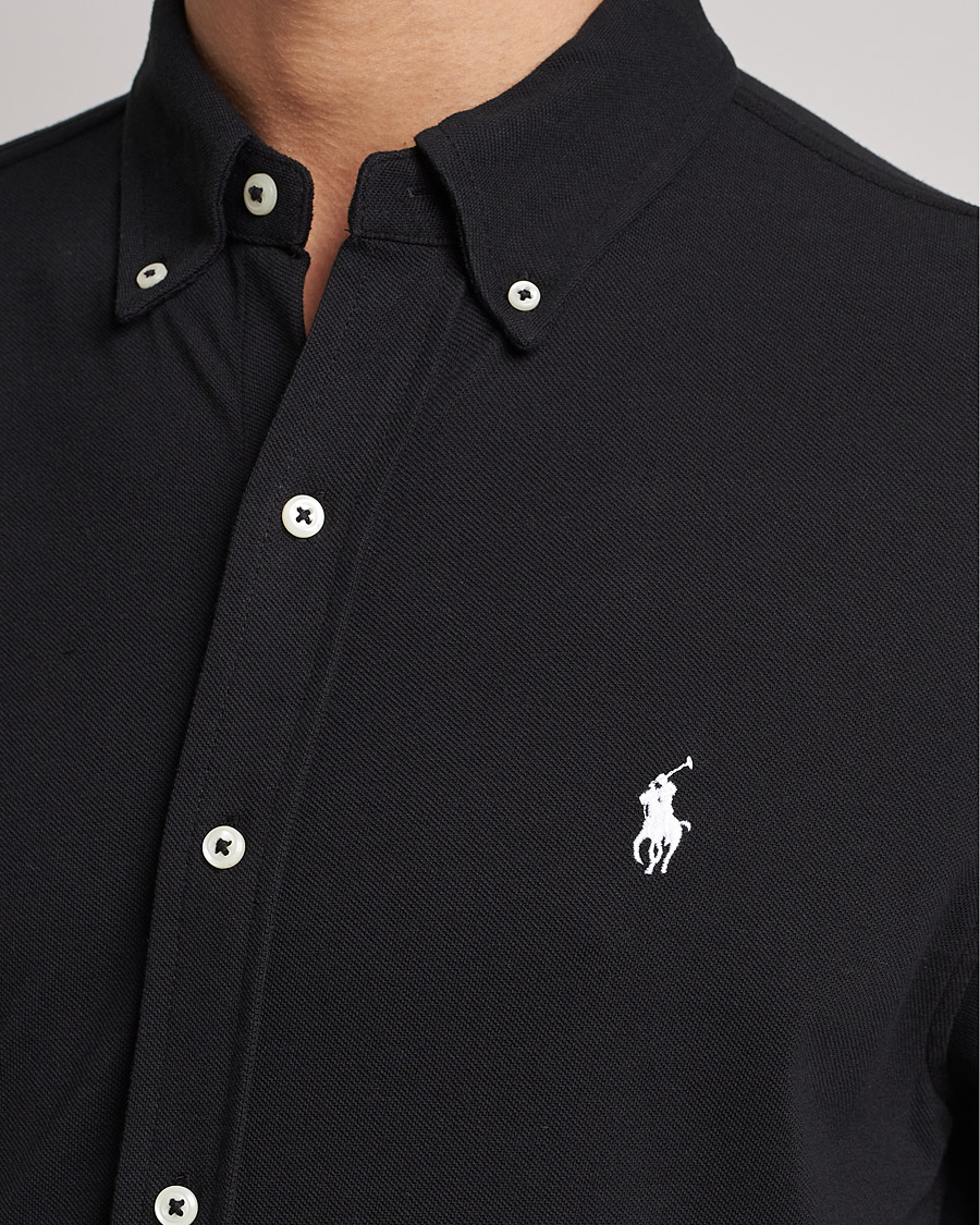 Herre | Skjorter | Polo Ralph Lauren | Featherweight Mesh Shirt Polo Black