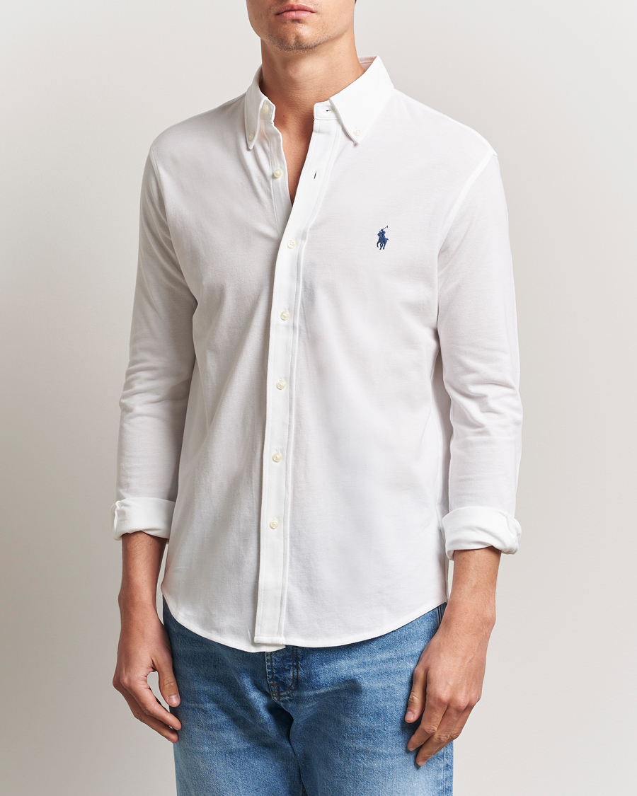 Herre | Skjorter | Polo Ralph Lauren | Featherweight Mesh Shirt White